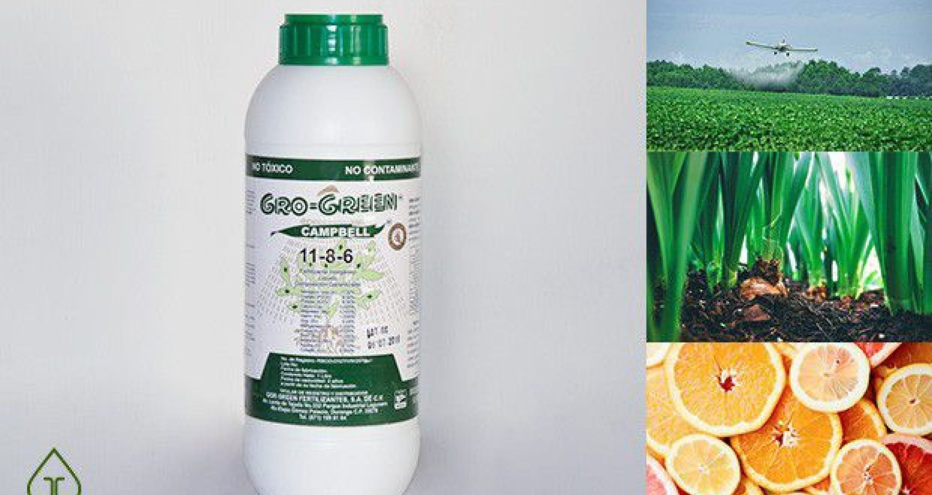 Gro Green Campbell Fórmula 11-8-6 Fertilizante Foliar Líquido de alta concentración